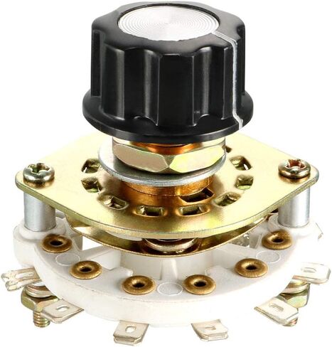 uxcell 1P7T 1 Pole 7 Position 1 Deck Band Channel Rotary Switch Selector with Knob Cap in Saudi Arabia