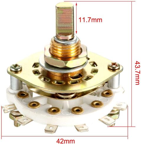 uxcell 1P7T 1 Pole 7 Position 1 Deck Band Channel Rotary Switch Selector with Knob Cap in Saudi Arabia