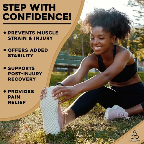 Ankle Compression Socks (Small, Beige), Effective Ankle Brace w/ 20-30 mmHg Compression for Foot Pain Relief, Ankle Support Sleeve for Plantar Fasciitis, Achilles Tendonitis & Sprain in Saudi Arabia