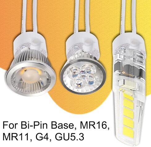 LED MR16 GU5.3 Socket, 10pcs Halogen Lamp Bulb Ceramic Connector Wire Adapter MR11 G4, Incandescent CFL Holder Base Plug Converter in Saudi Arabia