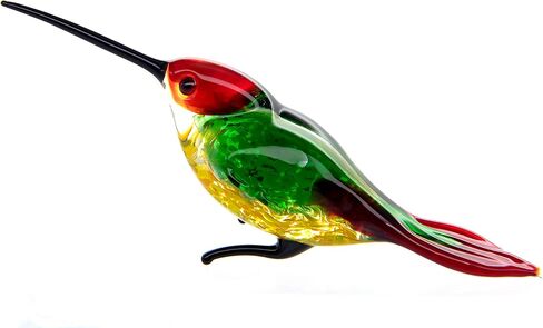 تمثال الطائر الطنان فن الزجاج المنفوخ يدويًا من مورانو مجموعة الطيور المصغرة المصنوعة يدويًا منحوتات زجاجية منفوخة زخرفة زجاجية تمثال هدايا وفن ديكور حيوانات زجاجية in Saudi Arabia