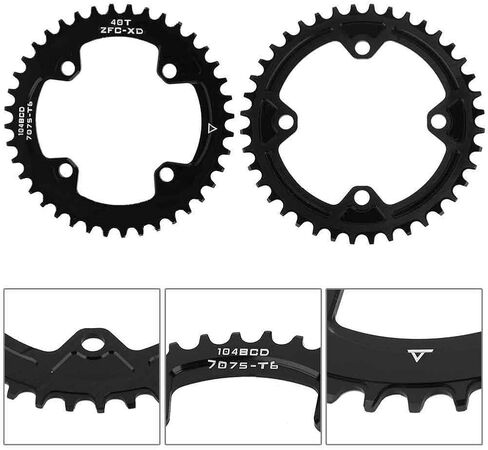 VGEBY1 Bike Chain Ring, 40T 42T Narrow Wide Chainring Single Crankset Sprocket Wheel (40T104BCD) in Saudi Arabia