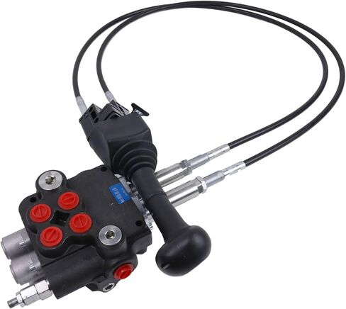 Cable Remote Control Valve Kit,Hydraulic Control Valve Kitwith 2 Spool Valve 80lpm/ 21gpm and 2 Cables Remote Joystick in Saudi Arabia