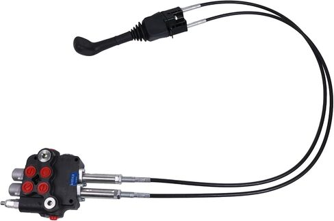 Cable Remote Control Valve Kit,Hydraulic Control Valve Kitwith 2 Spool Valve 80lpm/ 21gpm and 2 Cables Remote Joystick in Saudi Arabia