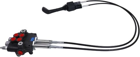 Cable Remote Control Valve Kit,Hydraulic Control Valve Kitwith 2 Spool Valve 80lpm/ 21gpm and 2 Cables Remote Joystick in Saudi Arabia