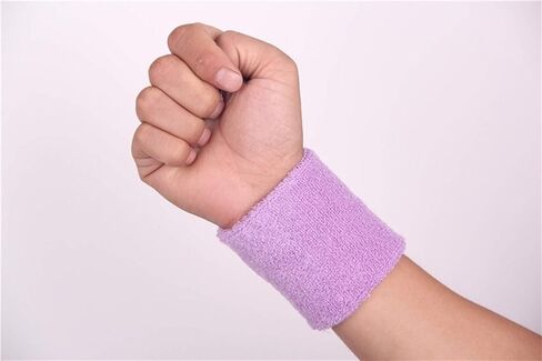 12 Pairs (24 PCS) Colorful Sports Wristbands Cotton Sweatband Wristbands Wrist Sweatbands Wrist Sweat Bands for for Men and Women, Good for Tennis, Basketball, Running, Gym, Working Out in Saudi Arabia