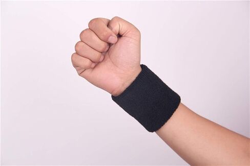12 Pairs (24 PCS) Colorful Sports Wristbands Cotton Sweatband Wristbands Wrist Sweatbands Wrist Sweat Bands for for Men and Women, Good for Tennis, Basketball, Running, Gym, Working Out in Saudi Arabia