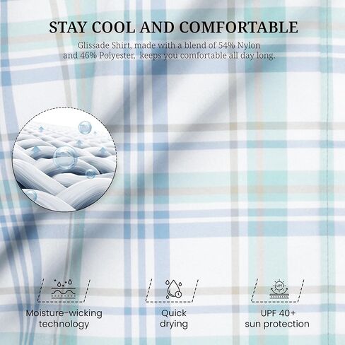 Men's Glissade Short Sleeve Button Down Shirt - Quick Dry, Moisture Wicking, UPF 40+, Outdoor, Beach in Saudi Arabia