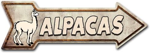SignMission Decal Art Alpacas Decal Indoor/Outdoor Decor 24" Direction Sticker Vinyl Wall Decals in Saudi Arabia