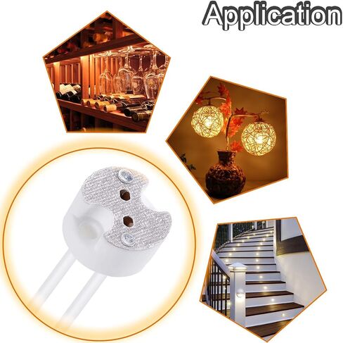 LED MR16 GU5.3 Socket, 10pcs Halogen Lamp Bulb Ceramic Connector Wire Adapter MR11 G4, Incandescent CFL Holder Base Plug Converter in Saudi Arabia