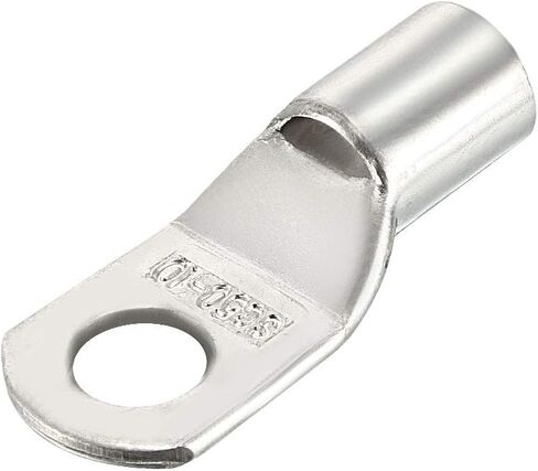 uxcell Copper Wire Lugs,7AWG SC50-10,Bolt Hole,Battery Cable Ends Eyelets Crimp Tubular Ring Terminals Connectors Silver Tone 20Pcs in Saudi Arabia