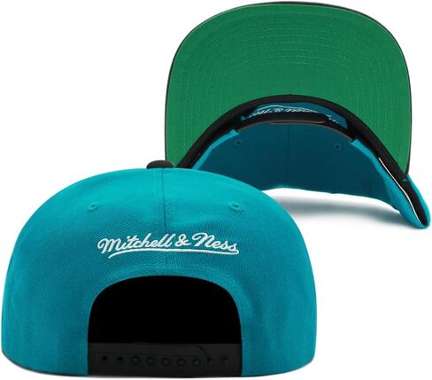Mitchell & Ness San Jose Sharks NHL 2 Tone Side Patch Snapback Hat Adjustable Cap - Dark Teal/Black in Saudi Arabia
