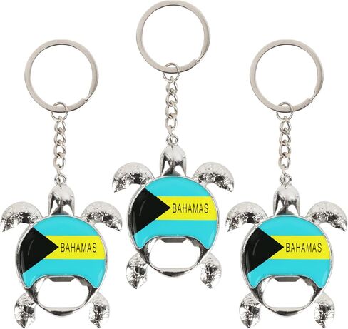 Bahamas Beer Bottle Opener Keychain Sea Turtle Key Ring (1 Pack) in Saudi Arabia
