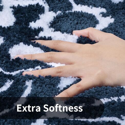 Bathroom Runner Rug 24x60 Non Slip Absorbent Bath Mats for Bathroom Long Bathroom Rugs Machine Washable Carpet Runner Rug for Hallway Bathroom Shower Light Blue in Saudi Arabia