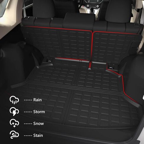 Xipoo Cargo Liner متوافق مع 2012-2016 Honda CRV Cargo Liner TPE Trunk Mat استبدال لـ 2012 2013 2014 2015 2016 Honda CRV Accessories (2012-2016 Honda CRV، حصيرة الصندوق الخلفي) in Saudi Arabia