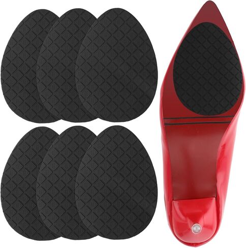 Sibba Non Slip Shoes Pads 3 Pairs Sticky Sole Protectors High Heels Anti Slip Shoe Grips Bottom Insoles No Skid Shoe Inserts Padding Comfortable Silicone Accessories Fit Sneakers Slippers (Black) in Saudi Arabia