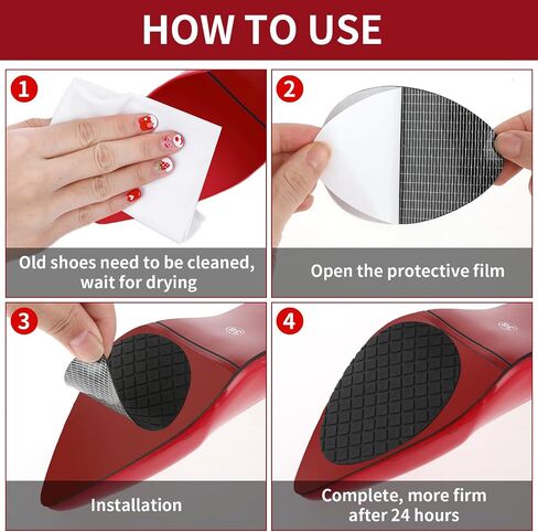 Sibba Non Slip Shoes Pads 3 Pairs Sticky Sole Protectors High Heels Anti Slip Shoe Grips Bottom Insoles No Skid Shoe Inserts Padding Comfortable Silicone Accessories Fit Sneakers Slippers (Black) in Saudi Arabia