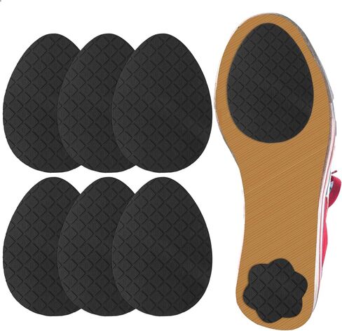 Sibba Non Slip Shoes Pads 3 Pairs Sticky Sole Protectors High Heels Anti Slip Shoe Grips Bottom Insoles No Skid Shoe Inserts Padding Comfortable Silicone Accessories Fit Sneakers Slippers (Black) in Saudi Arabia
