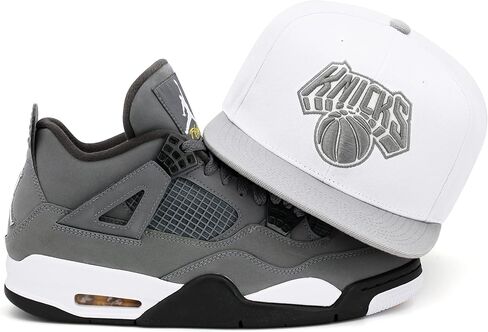 قبعة Mitchell & Ness Knicks Snapback قابلة للتعديل - Retro 4 Cool Gray in Saudi Arabia