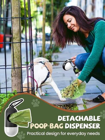 Retractable Dog Leash with Led Light, Douexio 16ft Rechargeable Walking Dog Leash for Small Medium Dogs Up to 66 lbs,360° Tangle-Free, One-Button Control, High Strength Hook in Saudi Arabia
