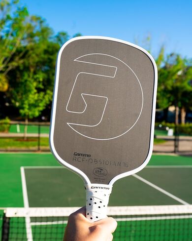 GAMMA Obsidian Carbon Fiber Pickleball Paddle, 10mm, 13mm, and 16mm Core Options, Comfortable Molded Foam Handle, and Customizable Handle Weight System in Saudi Arabia