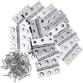 Tang.20 Stainless Steel 2-inch Folding Hingeshigh-Quality Door and Window Hinges with 120 Screws