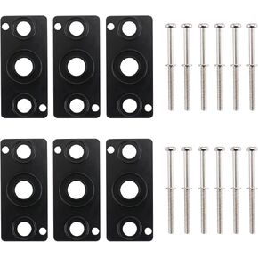 Baomain Pneumatic Replacement Parts 6 Gaskets with 12 Screws Work for 4V210-08 Solenoid Valve Black