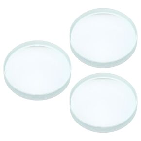 PATIKIL 6" (150mm) Focal Length Double Concave Lens, 3 Pack 50mm Diameter 6mm Height Glass Optically Polished Round Edges Lens for Physics Experiment, Clear