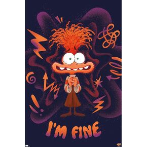 Trends International Disney Inside Out 2 - I'm Fine (Anxiety) Wall Poster, 22.37" x 34.00", Unframed Version