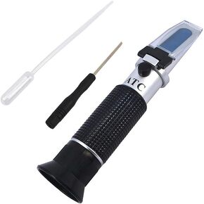 OriGlam RSG-100ATC Black Brix 0-32% Refractometer Beer Sugar Wine Alcohol Wort SG Meter Saccharimeter Handheld Tester Tools