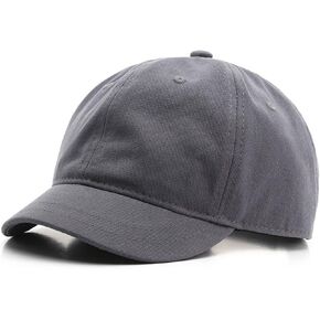 Short Brim Unconstructed Soft Cotton Plain Baseball Cap Adjustable Washed Low Profile Dad Hat for Men Women