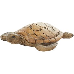 Deco 79 Polystone Turtle Decorative Sculpture Home Decor Statue, Accent Figurine 11" x 9" x 3", Brown