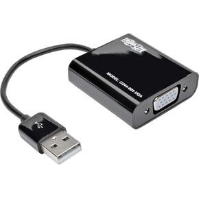 Tripp Lite USB 2.0 to DVI/VGA Dual/Multi-Monitor External Video Graphics Card Adapter, 128 MB SDRAM, 1080p (U244-001-R)
