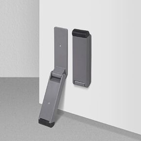 Adhesive Magnetic Foldable Door Stopper Kickdown with Acrylic Pad - No Drilling, Strong Fixation, Support Easy Installation, High Bearing Capacity, Clean Design