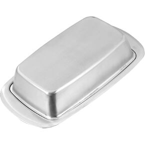 1 Pc Stainless Steel Butter Box Food Tray Safe Butter Dish Insulation Dessert Plate Dessert Tray Universal Insulation Plate Creative Dessert Plate