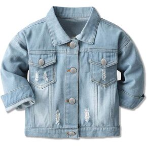 Classic Kids Toddler Baby Boys & Girls Casual Outwear Denim Jacket