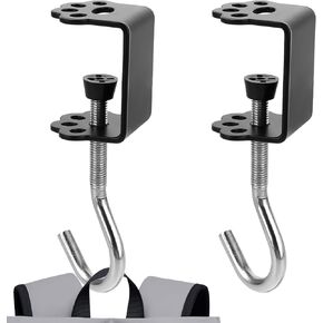 2 PCS Desktop Hook,Table Hook Desk Clamp Hook Mount Students' Desk Hook Clamp-On Backpack Hanger for Table Bag Handbag Storage Decor Universal Fit Black Cat Claw Slots