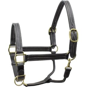 Derby Originals Cambridge Triple Stitched Premium Leather Horse Halter No throat Snap for Safety and Track Racing..