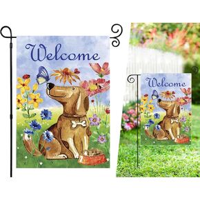Summer Hedgehogs Garden Flags Watercolor Sunflower Animal Yard Flags for Outside 12x18 Double Sided Welcome Plant Daisy Seasonal Home Decor for Yard Lawn Outdoor Decoration Flag (Hedgehogs)