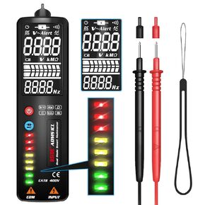 BSIDE Voltage Tester 3-Results Display AC Voltage Detector Pen, Non-Contact with Adjustable Sensitivity, Integrated Multimeter, Dual Range Electrical Sensor V-Alert Live Wire Tester