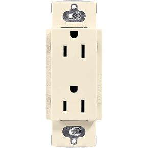 Lutron Claro 15 Amp Duplex Outlet, CAR-15-WH, White