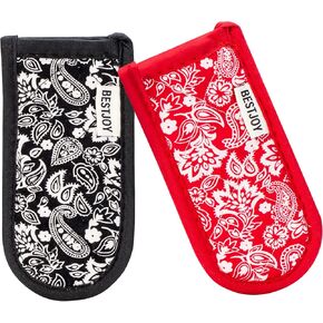 Cast Iron Skillet Handle Covers,Pot Handle Covers Heat Resistant,Pot Holders for Kitchen Heat Resistant,Machine Washable Handle Mitts 2 PCS (Abstraction)