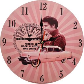 Gogailen Sun Records Elvis Presley Clock Pink - Mid-South Products