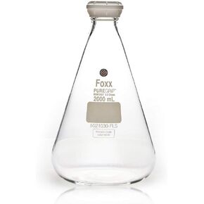 BOROSIL PUREGRIP 5021030-FLS Erlenmeyer / قوارير مخروطية مع غطاء لولبي GL45 2000 مل، 500 فلوريدا. أوقية، زجاج البورسليكات ( 0) in Kuwait