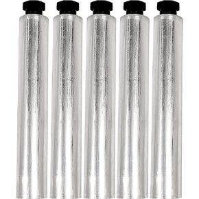 ELYSAID® Lot of 5 New 30ml Aluminum Empty Toothpaste Paint Tubes with Hexagonal Cap Unsealed