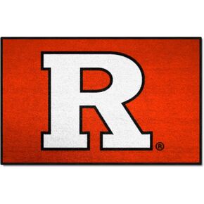 FANMATS - 1637 NCAA Rutgers Scarlet Knights Nylon Face Starter Rug 19"x30"