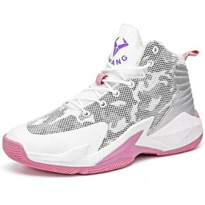 Womens Fashion Breathable Basketball Shoes Mens Outdoor Mesh Sneakers Anti Slip Cushion Sports Shoes for Running Walking Training