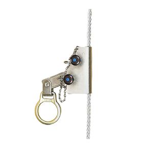 3M DBI-SALA 5000338 Vertical System Component, Manual Wire Rope Grab For Use On 3/8" (9.5 mm) 7x19 Cable Lifeline, Silver