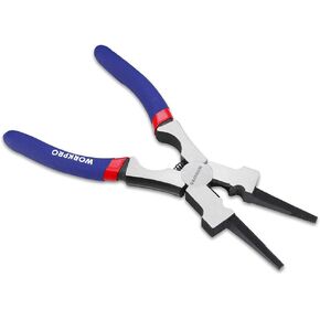 WORKPRO 8" Welding Pliers, Multi-Functional CR-V Steel Welding Pliers for Welding, Electrical, Mechanical, Workshop and Home Use