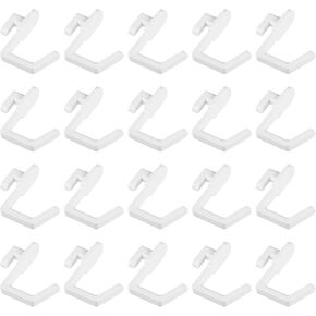 DOITOOL 20pcs Hooks for Peg Board White Garage Pegboard Tool Organizer Clothes Rack Heavy Duty Bike Tool Bike Hanging Hooks White s Hooks J-Hooks Flat Plastic Jewelry Trash Can